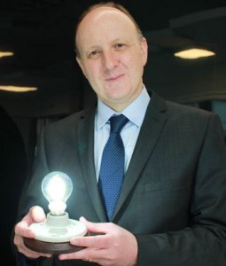 Colin Bailey, University of Manchester with graphene bulb